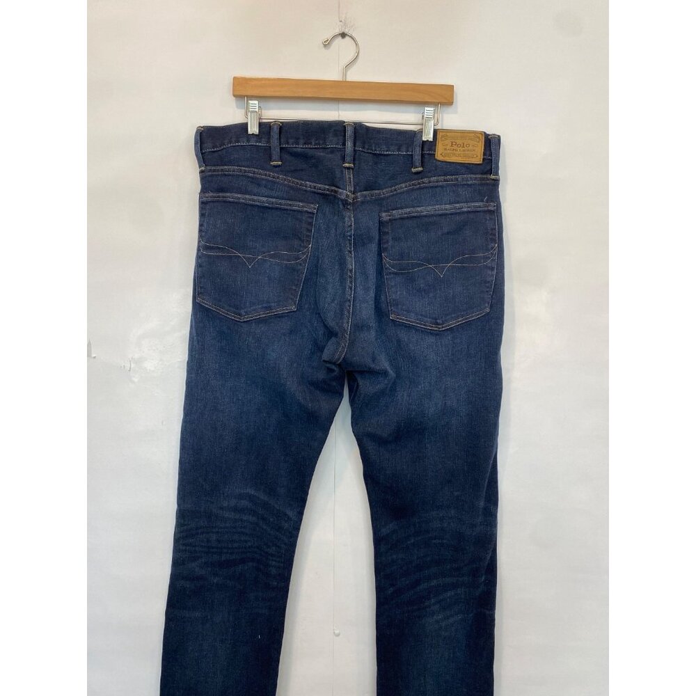 Polo Ralph Lauren Hampton Relaxed Straight Leg Jean Size Tall 38x36 Dark Wash - Picture 9 of 11